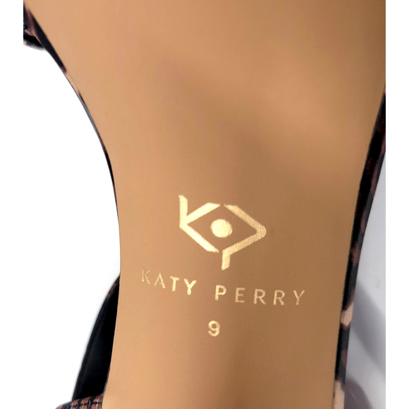 Katy Perry Square Open Sandal Shoes Womens Size 9 Animal Print Heels - Picture 15 of 16